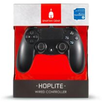 Spartan Gear - Hoplite Wired Controller Black -  fekete vezetékes kontroller (PS4 + PC)