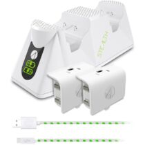 STEALTH ikertöltő dokkoló + akkumulátorcsomagok - fehér - Xbox Series