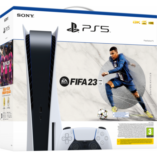Sony PlayStation 5 (PS5) Játékkonzol + FIFA 23 játék, Fehér (lemezes verzió)