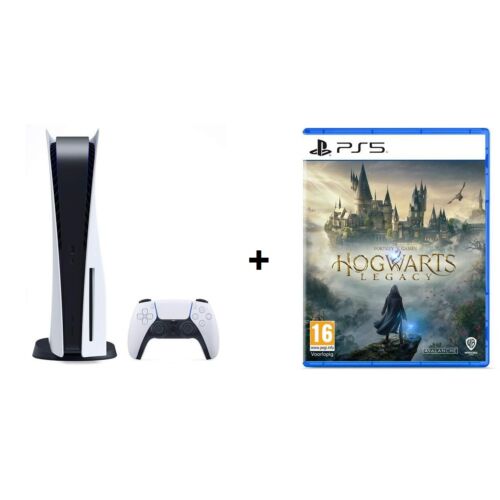 Sony PlayStation 5 (PS5) Játékkonzol, Fehér (lemezes verzió) + Hogwarts Legacy PS5 lemezes játék