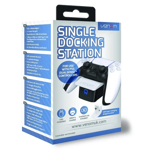 Venom Single Docking Station PS5 kontroller töltőállomás - VS5000