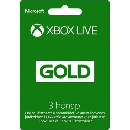 Microsoft Xbox Live Gold 3 Month Membership - 3 hónap