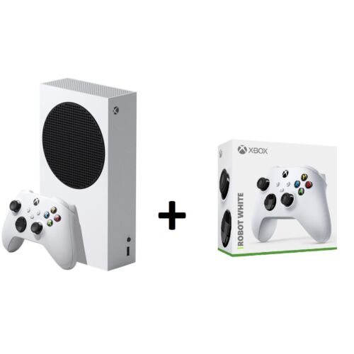 Microsoft Xbox Series S 512GB Játékkonzol + második Robot White Series S/X joy