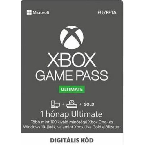 Microsoft Xbox Game Pass Ultimate 1 hónapos előfizetés Pc + Xbox + Gold - digitális